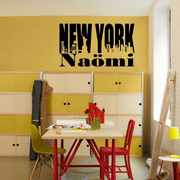 Exemple de stickers muraux: Naömi NY in letters